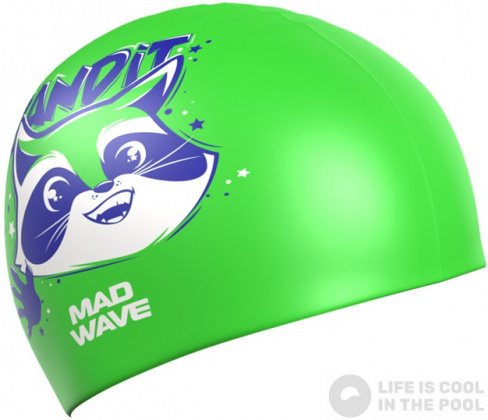 Schwimmkappe Kinder Mad Wave Bandit Swim Cap Junior