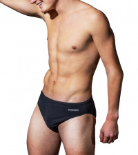 Badehose Herren Swimaholic Brief Black/Grey