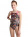 Badeanzug Mädchen Arena Girls Swimsuit Lightdrop Back Allover Freak Rose/Black/Multi