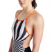 Damen-Badeanzug Arena Crazy Swimsuit Booster Back Black/Mango/Multi