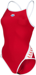 Damen-Badeanzug Arena Icons Super Fly Back Solid Red/White