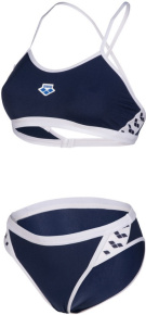 Arena Icons Bikini Cross Back Solid Navy/White Arena Icons Bikini Cross Back Solid Navy/White
