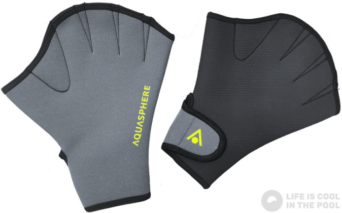 Neoprenhandschuhe Aqua Sphere Swim Gloves Black/Bright Yellow