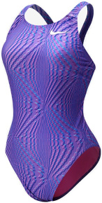 Damen-Badeanzug Nike Hydrastrong Multi Print Polarized Pink