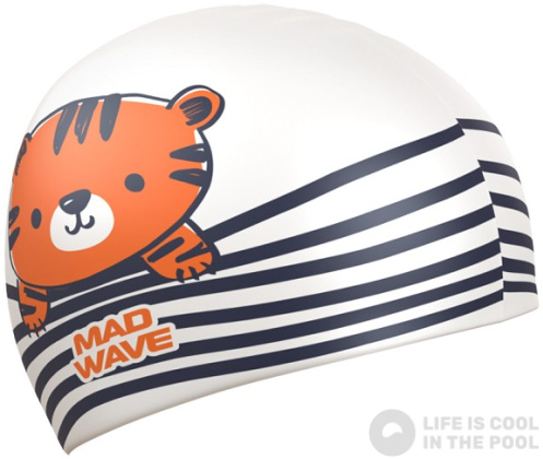Schwimmütze Mad Wave Tiger Swim Cap
