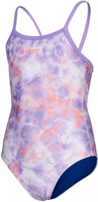 Speedo Printed Thinstrap Muscleback Girl Miami Lilac/Soft Coral/White