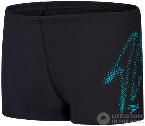 Badehose Jungen Speedo Hyper Boom Placement Aquashort Boy Black/Bolt