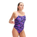 Damen-Badeanzug Speedo Allover Digital Lattice Back Hyper Lights Black/Cobalt/Indigo Glow/Orchid