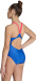 Badeanzug Mädchen Arena Girls Swimsuit V Back Graphic Royal/Fluo Red