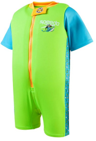 Schwimmveste Kinder Speedo Character Printed Float Suit Chima Azure Blue/Fluro Green