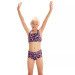 Badeanzug Mädchen Speedo Printed Boyleg 2 Piece Girl Black/Rose/Miami Lilac