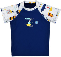 Kinder UV-Badeshirt Splash About Short Sleeve Rash Top Tug Boats