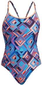 Funkita Boxed Up Diamond Back One Piece Funkita Boxed Up Diamond Back One Piece