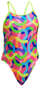 Funkita Curly Wurly Single Strap One Piece Girls Funkita Curly Wurly Single Strap One Piece Girls