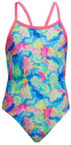 Funkita Olive Oily Single Strap One Piece Girls Funkita Olive Oily Single Strap One Piece Girls