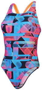 Speedo Allover Digital Powerback One Piece Siren Red/Picton Blue Speedo Allover Digital Powerback One Piece Siren Red/Picton Blue