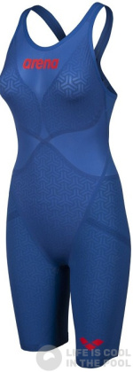 Arena Powerskin Carbon Glide Open Back Royal Blue/Gold