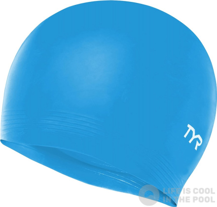 Schwimmütze Tyr Latex Swim Cap Licht blau