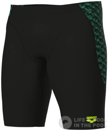 Arena Monogram Swim Jammer Black/Dark Sage