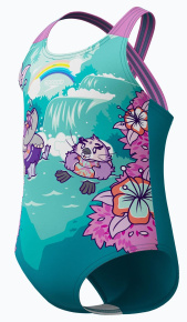 Speedo LTS Printed Crossback Girls Violet/Neon Speedo LTS Printed Crossback Girls Violet/Neon