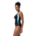 Speedo Shaping LunaLustre Printed 1 Piece Black/Arctic