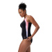 Speedo Shaping LunaLustre Printed 1 Piece Black/Neon Violet