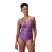Speedo Shaping Printed V Neck 1 Piece Violet/Blue