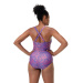 Speedo Shaping Printed V Neck 1 Piece Violet/Blue